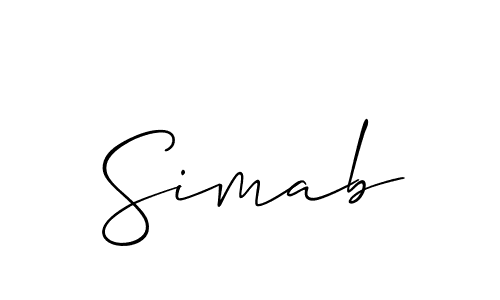 Best and Professional Signature Style for Simab. Allison_Script Best Signature Style Collection. Simab signature style 2 images and pictures png