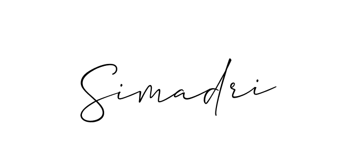 How to Draw Simadri signature style? Allison_Script is a latest design signature styles for name Simadri. Simadri signature style 2 images and pictures png
