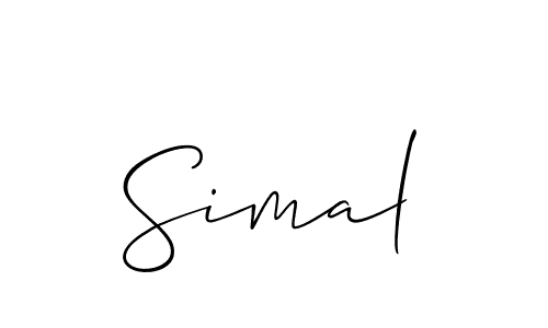 You should practise on your own different ways (Allison_Script) to write your name (Simal) in signature. don't let someone else do it for you. Simal signature style 2 images and pictures png