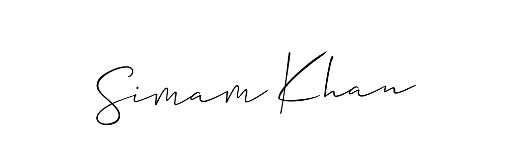 Allison_Script is a professional signature style that is perfect for those who want to add a touch of class to their signature. It is also a great choice for those who want to make their signature more unique. Get Simam Khan name to fancy signature for free. Simam Khan signature style 2 images and pictures png