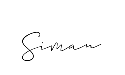 You should practise on your own different ways (Allison_Script) to write your name (Siman) in signature. don't let someone else do it for you. Siman signature style 2 images and pictures png