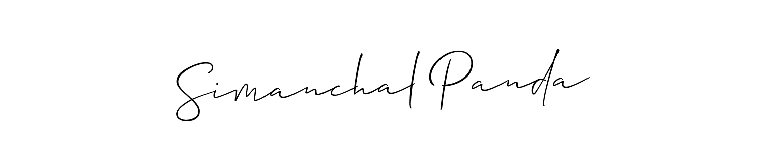 You should practise on your own different ways (Allison_Script) to write your name (Simanchal Panda) in signature. don't let someone else do it for you. Simanchal Panda signature style 2 images and pictures png