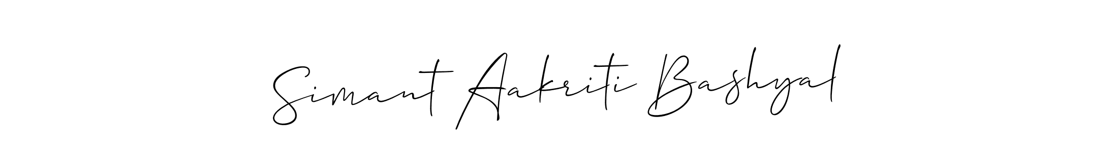 Also You can easily find your signature by using the search form. We will create Simant Aakriti Bashyal name handwritten signature images for you free of cost using Allison_Script sign style. Simant Aakriti Bashyal signature style 2 images and pictures png