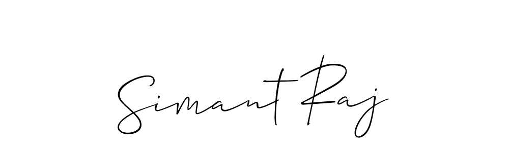 Also You can easily find your signature by using the search form. We will create Simant Raj name handwritten signature images for you free of cost using Allison_Script sign style. Simant Raj signature style 2 images and pictures png