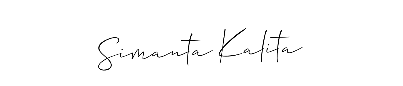 Once you've used our free online signature maker to create your best signature Allison_Script style, it's time to enjoy all of the benefits that Simanta Kalita name signing documents. Simanta Kalita signature style 2 images and pictures png