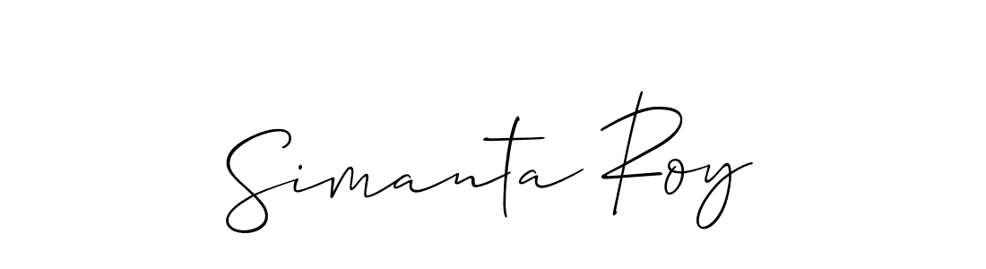 Create a beautiful signature design for name Simanta Roy. With this signature (Allison_Script) fonts, you can make a handwritten signature for free. Simanta Roy signature style 2 images and pictures png