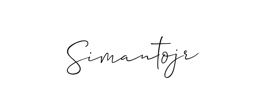 Use a signature maker to create a handwritten signature online. With this signature software, you can design (Allison_Script) your own signature for name Simantojr. Simantojr signature style 2 images and pictures png