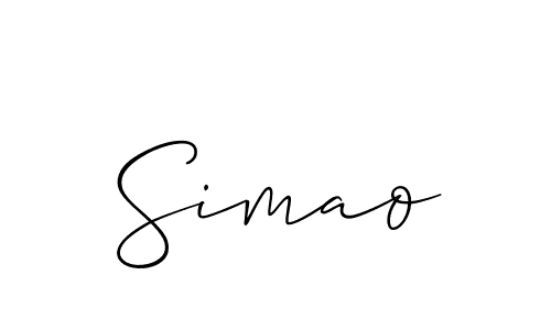 How to make Simao signature? Allison_Script is a professional autograph style. Create handwritten signature for Simao name. Simao signature style 2 images and pictures png