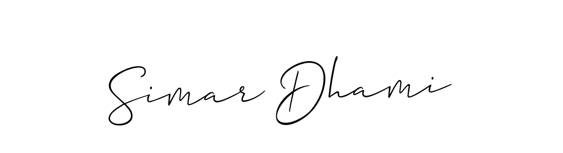 Once you've used our free online signature maker to create your best signature Allison_Script style, it's time to enjoy all of the benefits that Simar Dhami name signing documents. Simar Dhami signature style 2 images and pictures png