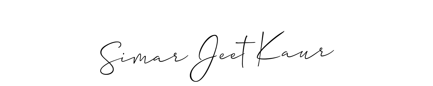 You should practise on your own different ways (Allison_Script) to write your name (Simar Jeet Kaur) in signature. don't let someone else do it for you. Simar Jeet Kaur signature style 2 images and pictures png