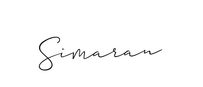 Best and Professional Signature Style for Simaran. Allison_Script Best Signature Style Collection. Simaran signature style 2 images and pictures png
