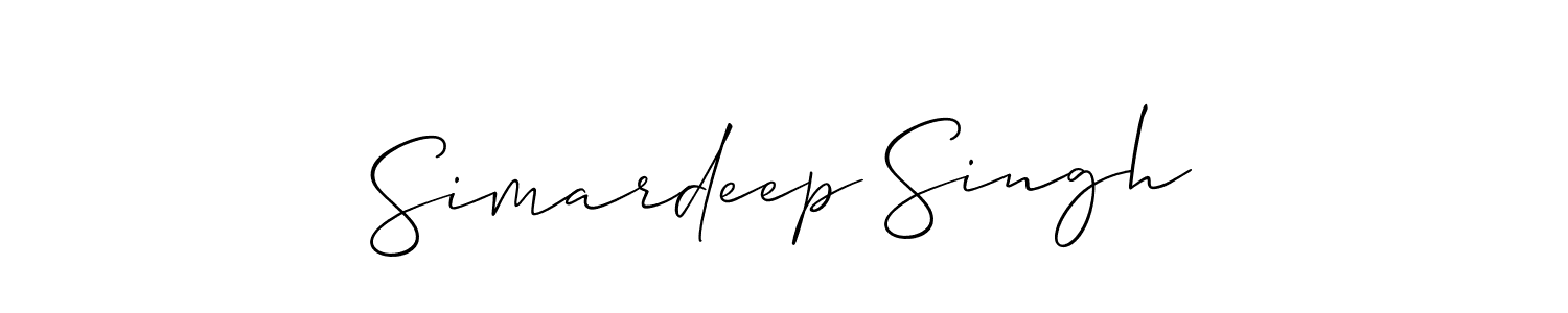 Once you've used our free online signature maker to create your best signature Allison_Script style, it's time to enjoy all of the benefits that Simardeep Singh name signing documents. Simardeep Singh signature style 2 images and pictures png