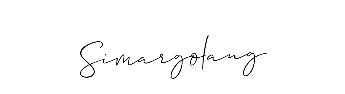 It looks lik you need a new signature style for name Simargolang. Design unique handwritten (Allison_Script) signature with our free signature maker in just a few clicks. Simargolang signature style 2 images and pictures png