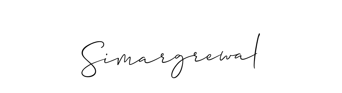 The best way (Allison_Script) to make a short signature is to pick only two or three words in your name. The name Simargrewal include a total of six letters. For converting this name. Simargrewal signature style 2 images and pictures png