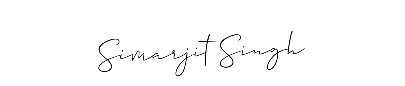 Use a signature maker to create a handwritten signature online. With this signature software, you can design (Allison_Script) your own signature for name Simarjit Singh. Simarjit Singh signature style 2 images and pictures png