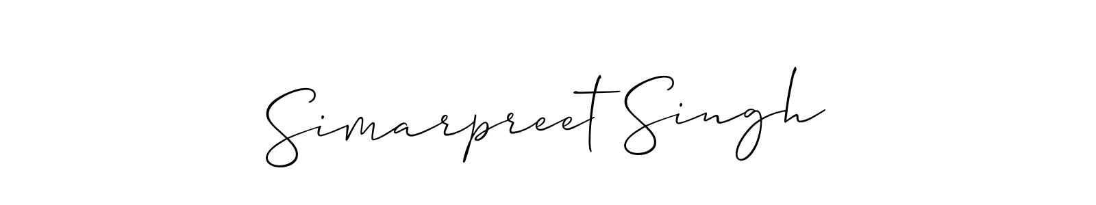 You should practise on your own different ways (Allison_Script) to write your name (Simarpreet Singh) in signature. don't let someone else do it for you. Simarpreet Singh signature style 2 images and pictures png