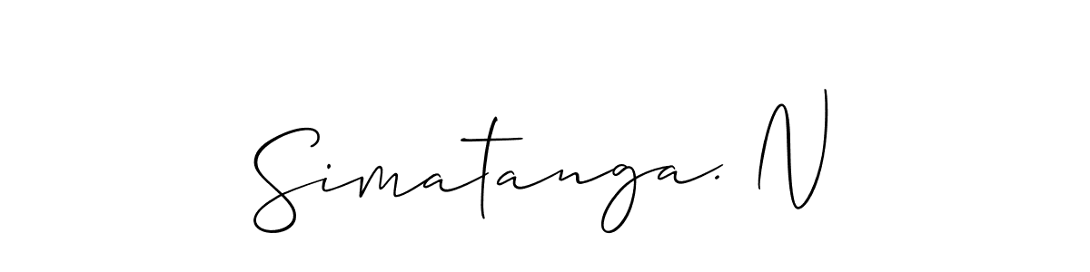 Once you've used our free online signature maker to create your best signature Allison_Script style, it's time to enjoy all of the benefits that Simatanga. N name signing documents. Simatanga. N signature style 2 images and pictures png