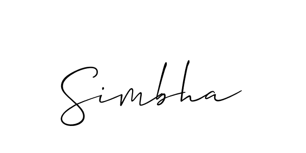 Allison_Script is a professional signature style that is perfect for those who want to add a touch of class to their signature. It is also a great choice for those who want to make their signature more unique. Get Simbha name to fancy signature for free. Simbha signature style 2 images and pictures png