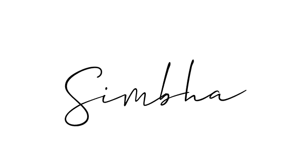 The best way (Allison_Script) to make a short signature is to pick only two or three words in your name. The name Simbha include a total of six letters. For converting this name. Simbha signature style 2 images and pictures png