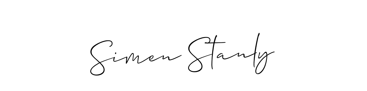 Design your own signature with our free online signature maker. With this signature software, you can create a handwritten (Allison_Script) signature for name Simen Stanly. Simen Stanly signature style 2 images and pictures png