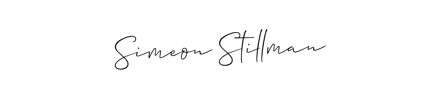 How to make Simeon Stillman name signature. Use Allison_Script style for creating short signs online. This is the latest handwritten sign. Simeon Stillman signature style 2 images and pictures png