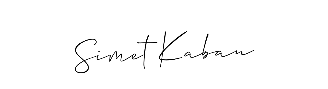 Create a beautiful signature design for name Simet Kaban. With this signature (Allison_Script) fonts, you can make a handwritten signature for free. Simet Kaban signature style 2 images and pictures png