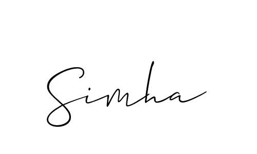 Also You can easily find your signature by using the search form. We will create Simha name handwritten signature images for you free of cost using Allison_Script sign style. Simha signature style 2 images and pictures png
