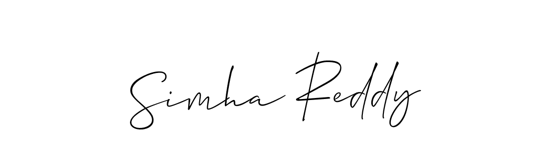 Simha Reddy stylish signature style. Best Handwritten Sign (Allison_Script) for my name. Handwritten Signature Collection Ideas for my name Simha Reddy. Simha Reddy signature style 2 images and pictures png