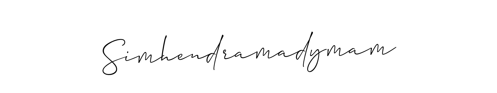 How to make Simhendramadymam signature? Allison_Script is a professional autograph style. Create handwritten signature for Simhendramadymam name. Simhendramadymam signature style 2 images and pictures png
