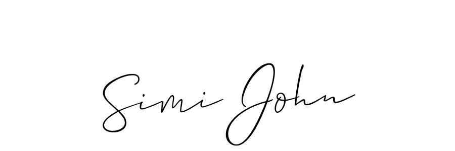 Best and Professional Signature Style for Simi John. Allison_Script Best Signature Style Collection. Simi John signature style 2 images and pictures png
