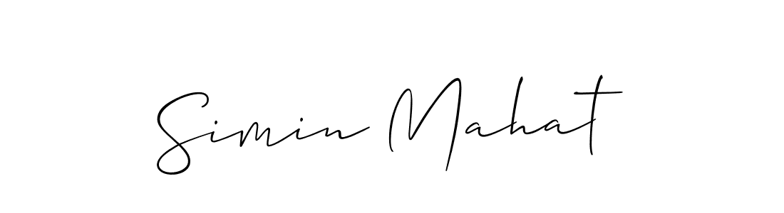 Once you've used our free online signature maker to create your best signature Allison_Script style, it's time to enjoy all of the benefits that Simin Mahat name signing documents. Simin Mahat signature style 2 images and pictures png