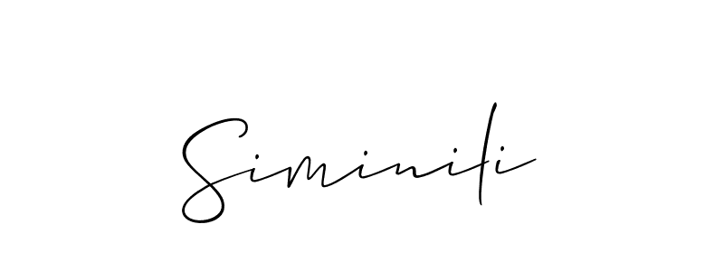 You should practise on your own different ways (Allison_Script) to write your name (Siminili) in signature. don't let someone else do it for you. Siminili signature style 2 images and pictures png