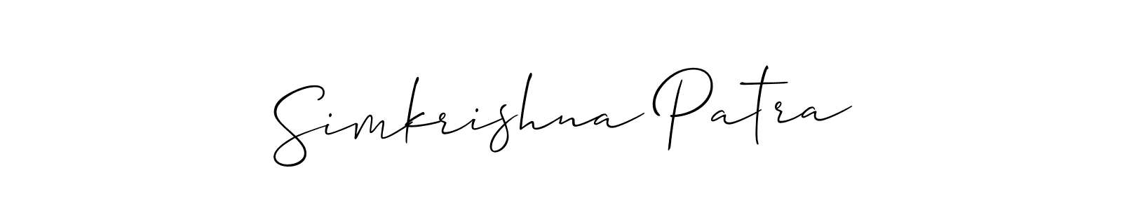 Once you've used our free online signature maker to create your best signature Allison_Script style, it's time to enjoy all of the benefits that Simkrishna Patra name signing documents. Simkrishna Patra signature style 2 images and pictures png