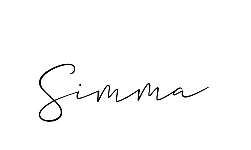 Allison_Script is a professional signature style that is perfect for those who want to add a touch of class to their signature. It is also a great choice for those who want to make their signature more unique. Get Simma name to fancy signature for free. Simma signature style 2 images and pictures png