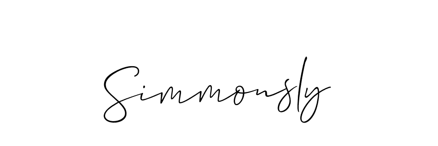 Simmonsly stylish signature style. Best Handwritten Sign (Allison_Script) for my name. Handwritten Signature Collection Ideas for my name Simmonsly. Simmonsly signature style 2 images and pictures png