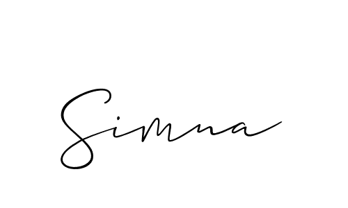 if you are searching for the best signature style for your name Simna. so please give up your signature search. here we have designed multiple signature styles  using Allison_Script. Simna signature style 2 images and pictures png