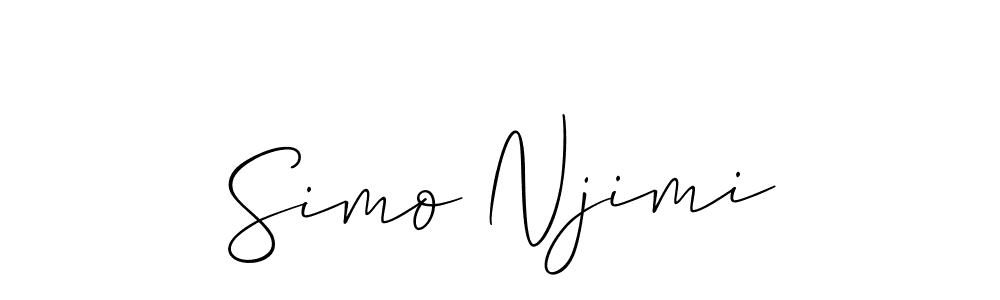 How to make Simo Njimi signature? Allison_Script is a professional autograph style. Create handwritten signature for Simo Njimi name. Simo Njimi signature style 2 images and pictures png