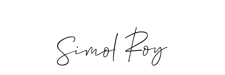How to make Simol Roy signature? Allison_Script is a professional autograph style. Create handwritten signature for Simol Roy name. Simol Roy signature style 2 images and pictures png