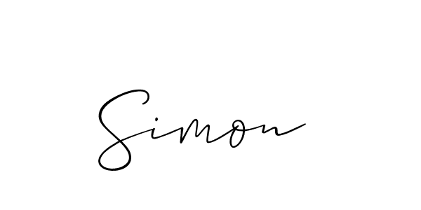 The best way (Allison_Script) to make a short signature is to pick only two or three words in your name. The name Simon  include a total of six letters. For converting this name. Simon  signature style 2 images and pictures png