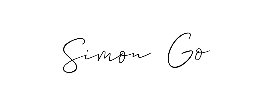 if you are searching for the best signature style for your name Simon  Go. so please give up your signature search. here we have designed multiple signature styles  using Allison_Script. Simon  Go signature style 2 images and pictures png