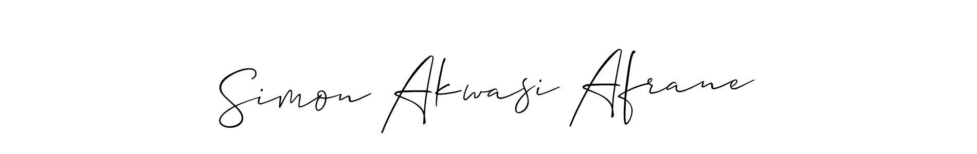 It looks lik you need a new signature style for name Simon Akwasi Afrane. Design unique handwritten (Allison_Script) signature with our free signature maker in just a few clicks. Simon Akwasi Afrane signature style 2 images and pictures png