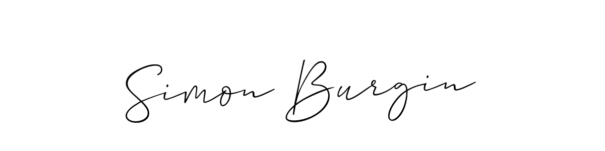 How to make Simon Burgin signature? Allison_Script is a professional autograph style. Create handwritten signature for Simon Burgin name. Simon Burgin signature style 2 images and pictures png