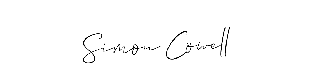 How to make Simon Cowell name signature. Use Allison_Script style for creating short signs online. This is the latest handwritten sign. Simon Cowell signature style 2 images and pictures png