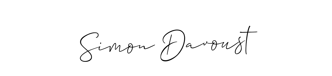 Create a beautiful signature design for name Simon Davoust. With this signature (Allison_Script) fonts, you can make a handwritten signature for free. Simon Davoust signature style 2 images and pictures png