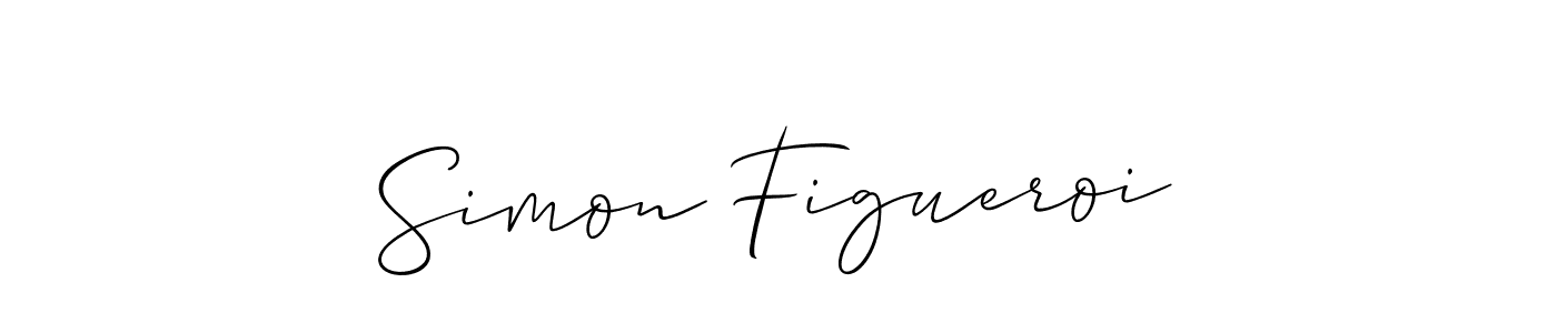 Create a beautiful signature design for name Simon Figueroi. With this signature (Allison_Script) fonts, you can make a handwritten signature for free. Simon Figueroi signature style 2 images and pictures png