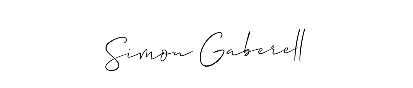 Use a signature maker to create a handwritten signature online. With this signature software, you can design (Allison_Script) your own signature for name Simon Gaberell. Simon Gaberell signature style 2 images and pictures png