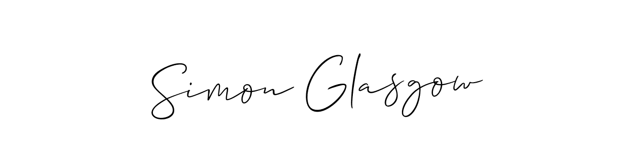 Make a short Simon Glasgow signature style. Manage your documents anywhere anytime using Allison_Script. Create and add eSignatures, submit forms, share and send files easily. Simon Glasgow signature style 2 images and pictures png