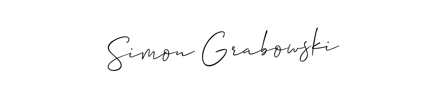 It looks lik you need a new signature style for name Simon Grabowski. Design unique handwritten (Allison_Script) signature with our free signature maker in just a few clicks. Simon Grabowski signature style 2 images and pictures png