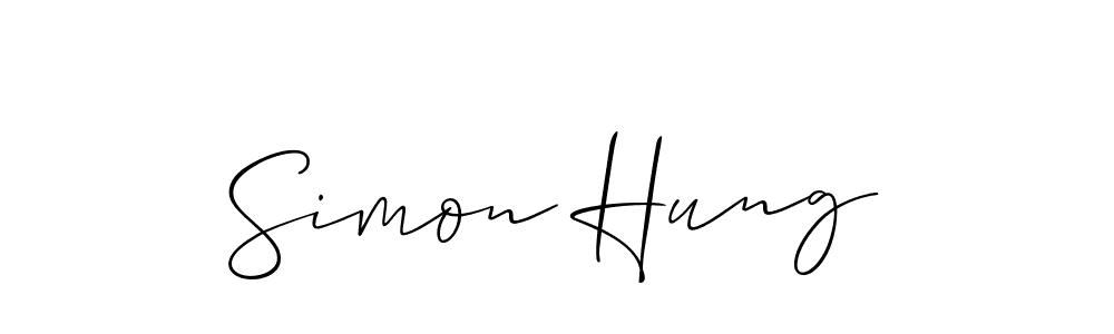 Make a short Simon Hung signature style. Manage your documents anywhere anytime using Allison_Script. Create and add eSignatures, submit forms, share and send files easily. Simon Hung signature style 2 images and pictures png