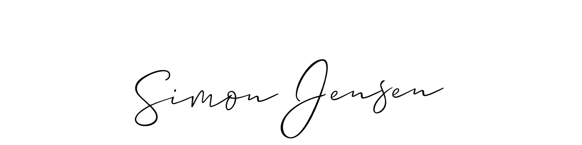 How to Draw Simon Jensen signature style? Allison_Script is a latest design signature styles for name Simon Jensen. Simon Jensen signature style 2 images and pictures png